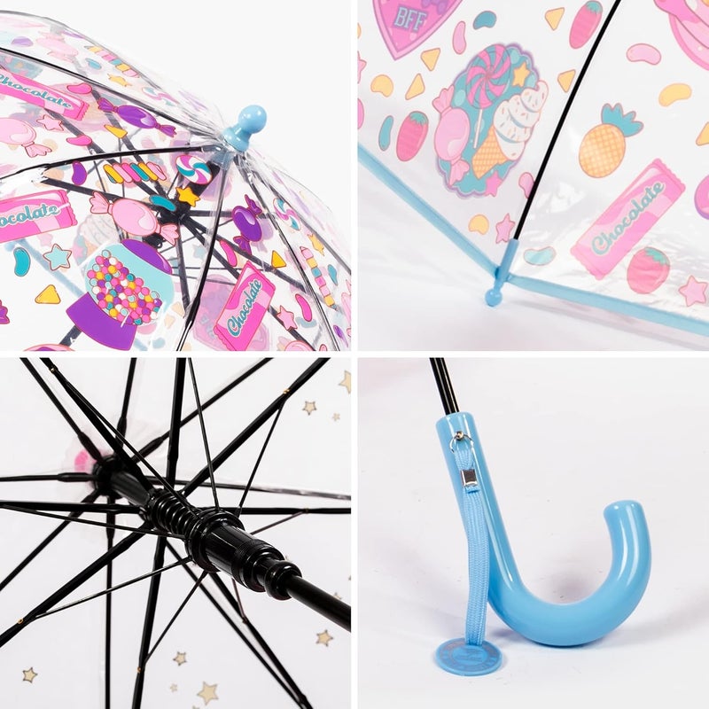 RONIARE Kids Umbrella Clear Bubble Umbrellas for Rain,Safety Dome Windproof Umbrella for Kid Girls and Boys - Image 4